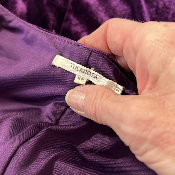 Tularosa Purple Velvet Long Sleeve Mini Dress size XS - Picture 9 of 11